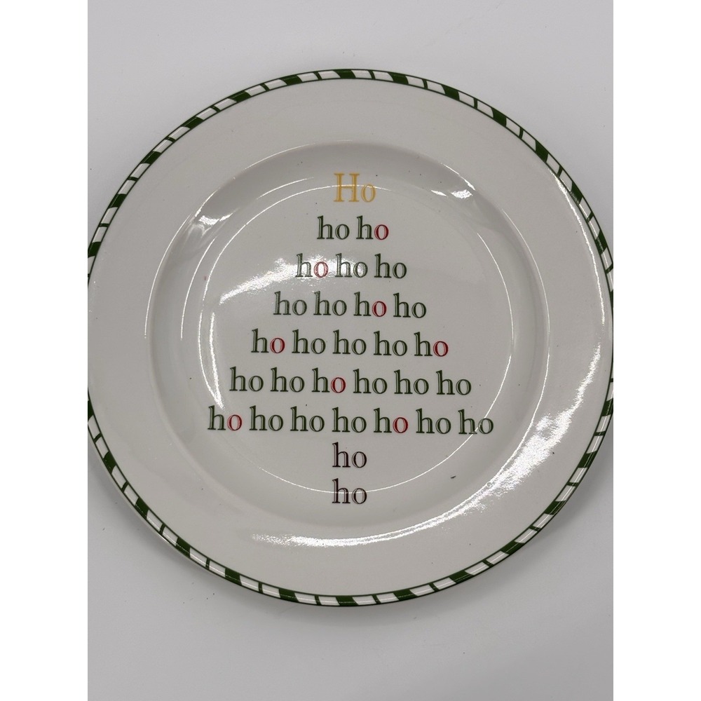 222 Fifth Limited Edition Collectors Plate Ho Ho Ho Christmas Santa cookie plate